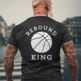 Rebound King Motivational Basketball Team Player Mens Back Print T-shirt Gifts for Old Men