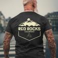 Red Rocks Colorado Beautiful Rocky Mountains Mens Back Print T-shirt Gifts for Old Men