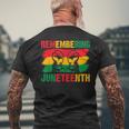Remembering My Ancestors Junenth Celebrate Junenth Day Mens Back Print T-shirt Gifts for Old Men