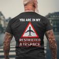 You Are In My Restricted Airspace Airplane Pilot Quote Men's T-shirt Back Print Gifts for Old Men