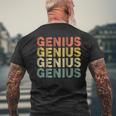 Retro Genius Typography Back To School First Day Of School Men's T-shirt Back Print Gifts for Old Men