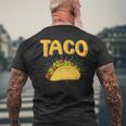 Retro Taco Mexican Food Eater Tacos Lover Fiesta Men's T-shirt Back Print Gifts for Old Men