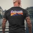 Retro Vintage Mountains Colorado Mens Back Print T-shirt Gifts for Old Men