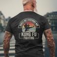 Retro Vintage Surely Not Everybody Was Kung Fu Fighting Mens Back Print T-shirt Gifts for Old Men