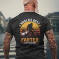 Retro Worlds Best Farter I Mean Father Bigfoot Fathers Day Mens Back Print T-shirt Gifts for Old Men