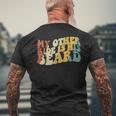 My Other Ride Is His Beard Motorcycle Biker Men's T-shirt Back Print Gifts for Old Men