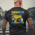 Roaring Into Kindergarten Tiger Back To School From Teacher Mens Back Print T-shirt Gifts for Old Men