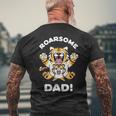 Roarsome Dad Funny Tiger Lover Father Daddy Mens Back Print T-shirt Gifts for Old Men