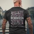 Robinson Surname Last Name Family Its A Robinson Thing Funny Last Name Designs Funny Gifts Mens Back Print T-shirt Gifts for Old Men