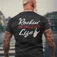 Rockin The Single Mom Life Mothers Day Gifts For Mom Funny Gifts Mens Back Print T-shirt Gifts for Old Men