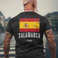 Salamanca Spain Es Flag City Top Bandera Española Ropa Men's T-shirt Back Print Gifts for Old Men