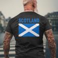 Scotland Flag Cool Pocket Scottish Alba Flags Men's T-shirt Back Print Gifts for Old Men
