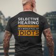 Selective Hearing A Survival Technique Mens Back Print T-shirt Gifts for Old Men