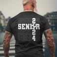 Senior 2024 Soccer Player Class Of 2024 Senior Graduation Men's T-shirt Back Print Gifts for Old Men
