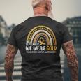 In September We Wear Gold Childhood Cancer Awareness Family Men's T-shirt Back Print Gifts for Old Men