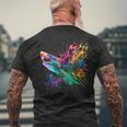 Shark Beach Lover Ocean Animal Graphic Novelty Mens Back Print T-shirt Gifts for Old Men
