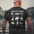Simmple Vintage Humor Funny Rare Animals Of The Worlds Animals Funny Gifts Mens Back Print T-shirt Gifts for Old Men
