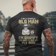 Im A Simple Old Man Im Grumpy And Like My Dog Men's Back Print T-shirt Gifts for Old Men Im A Simple Old Man Im Grumpy And Like My Dog Men's Back Print T-shirt Gifts for Old Men