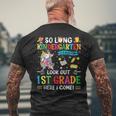 So Long Kindergarten 1St Grade Here I Come Graduation Cap Mens Back Print T-shirt Gifts for Old Men