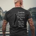 Sometime I Question My Sanity But My Cats Told Me I'm Fine Men's T-shirt Back Print Gifts for Old Men