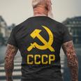Soviet Union Hammer And Sickle Russia Communism Ussr Cccp Men's T-shirt Back Print Gifts for Old Men