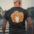 Spaghetti Pasta Natural Hair Men's T-shirt Back Print Gifts for Old Men