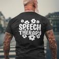 Speech Therapy Therapist Speech Language Pathologist Men's T-shirt Back Print Gifts for Old Men