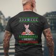 Sphynx Cat Lover Christmas Ugly Xmas Sweater Sphynx Men's T-shirt Back Print Gifts for Old Men