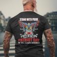 Stand With Pride And Honor - Patriot Day 911 Mens Back Print T-shirt Gifts for Old Men