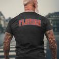 State Of Florida Pride Varsity Style Distressed Men's T-shirt Back Print Gifts for Old Men