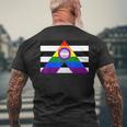 Straight Ally Pride Flag Gay Transgender Intersex Lgbtq Mens Back Print T-shirt Gifts for Old Men