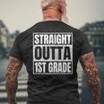 Straight Outta 1St Grade School Graduation Class Of 2023 Mens Back Print T-shirt Gifts for Old Men