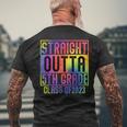 Straight Outta 5Th Grade Class Of 2023 Graduation Tie Dye Men's Back Print T-shirt Gifts for Old Men