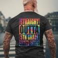 Straight Outta 5Th Grade Graduation Class Of 2023 Tie Dye Men's Back Print T-shirt Gifts for Old Men