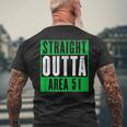 Straight Outta Area 51 | Funny Storm Area 51 Event Mens Back Print T-shirt Gifts for Old Men