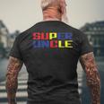 Super Uncle Worlds Best Uncle Ever Awesome Cool Uncle Mens Back Print T-shirt Gifts for Old Men