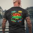 Superhero Brother Costume For Men Comic Book Birthday Funny Gifts For Brothers Mens Back Print T-shirt Gifts for Old Men