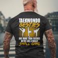Taekwondo Besties Are More Than Friends Mens Back Print T-shirt Gifts for Old Men