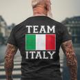 Team Italy Print Italian National Country Flag Italy Mens Back Print T-shirt Gifts for Old Men