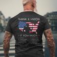 Thank A Union Union Strong Labor Day Men's T-shirt Back Print Gifts for Old Men