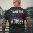 Thank You Veterans Day Memorial Day Partiotic Military Usa Men's T-shirt Back Print Gifts for Old Men