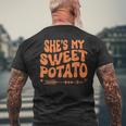 Thanksgiving Couples She's My Sweet Potato I Yam Set Men's T-shirt Back Print Gifts for Old Men