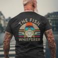 The Whisperer Of Fish Retro Vintage Fishing Angler Fisherman Mens Back Print T-shirt Gifts for Old Men