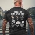 Things I Do In My Spare Time Goats Mens Back Print T-shirt Gifts for Old Men