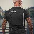 Think Outside The Box New Perspective Men's T-shirt Back Print Gifts for Old Men