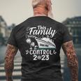 This Family Cruise Has No Control 2023 Mens Back Print T-shirt Gifts for Old Men