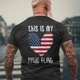This Is My Pride Flag American Patriotic Fourth 4Th Of July Mens Back Print T-shirt Gifts for Old Men