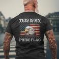 This Is My Pride Flag Usa American 4Th Of July Patriotic Mens Back Print T-shirt Gifts for Old Men