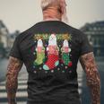 Three Maltese Dog In Socks Ugly Christmas Sweater Party Men's T-shirt Back Print Gifts for Old Men