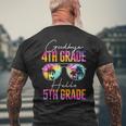 Tie Dye Goodbye 4Th Grade Graduation Hello 5Th Grade Mens Back Print T-shirt Gifts for Old Men